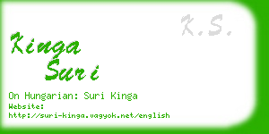 kinga suri business card
